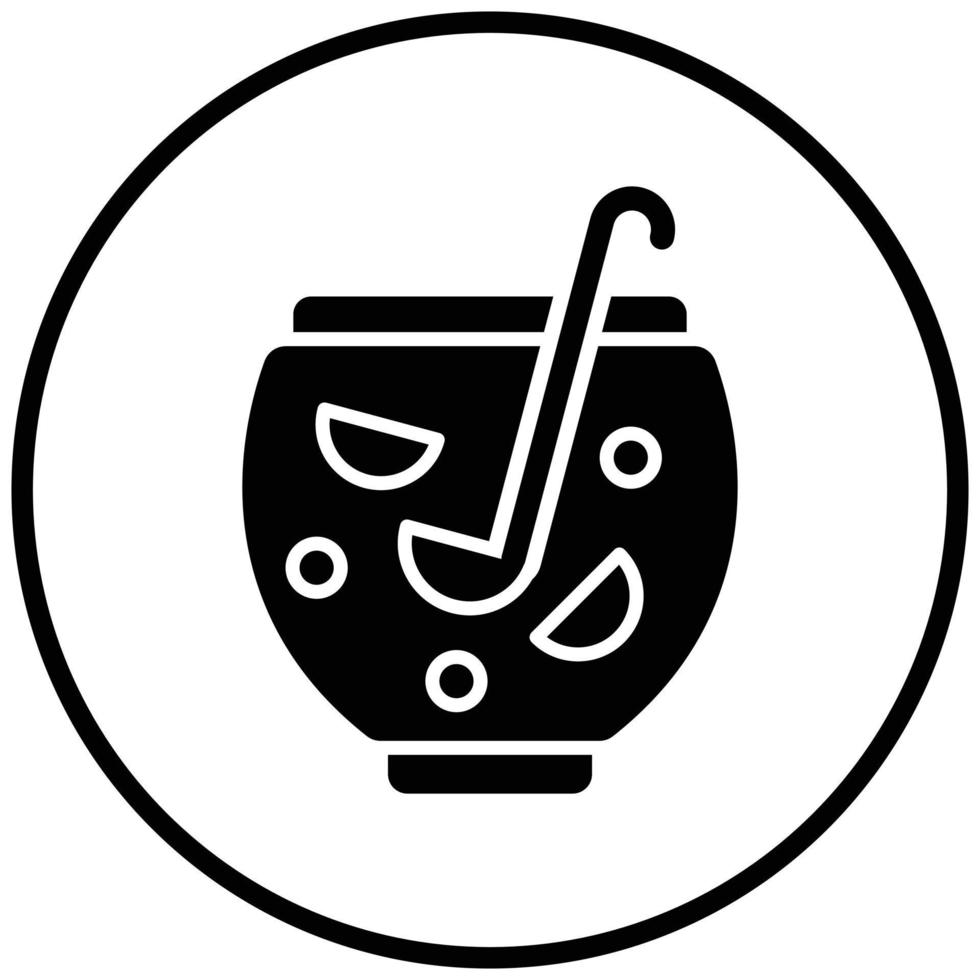 punch bowl pictogramstijl vector