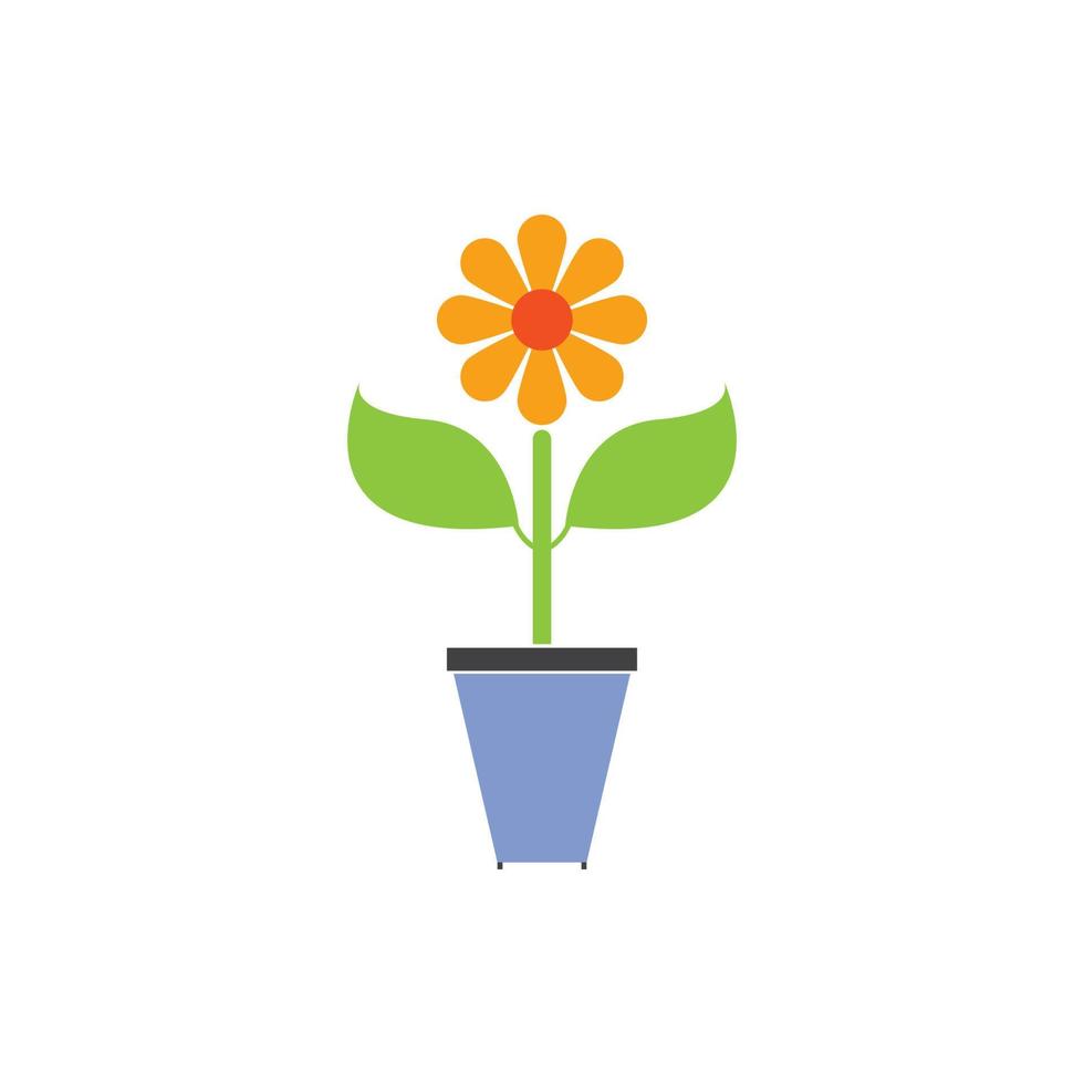 bloemenvaas logo vector