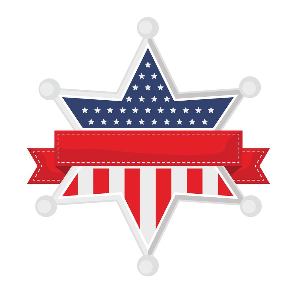 usa ster badge vector