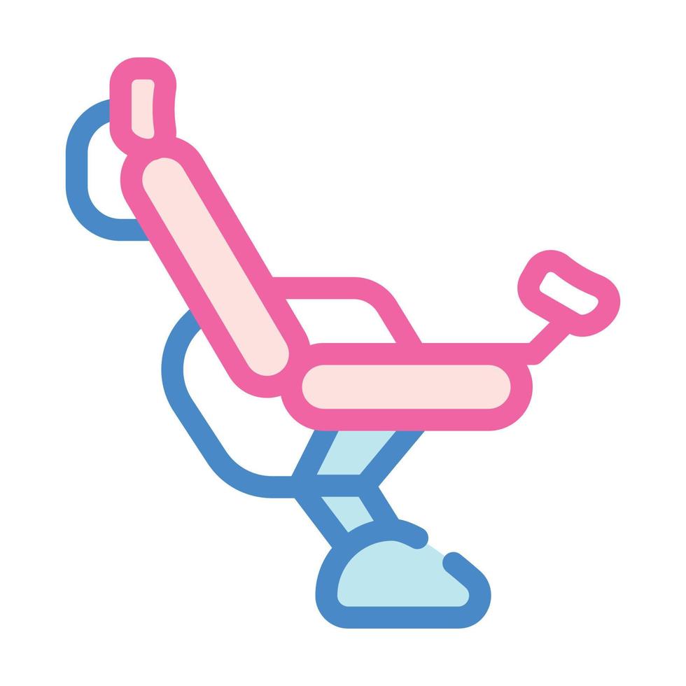 gynaecologische stoel kleur pictogram vector illustratie teken