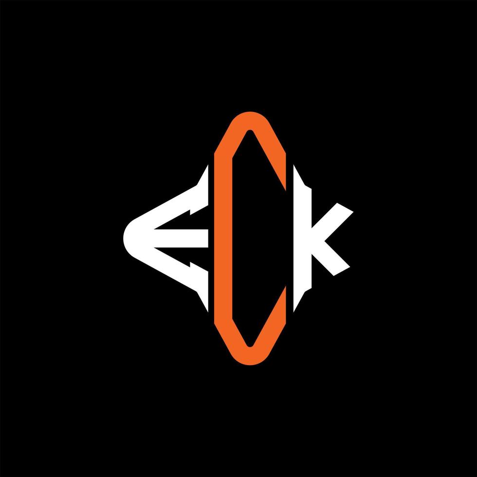 eck letter logo creatief ontwerp met vectorafbeelding vector