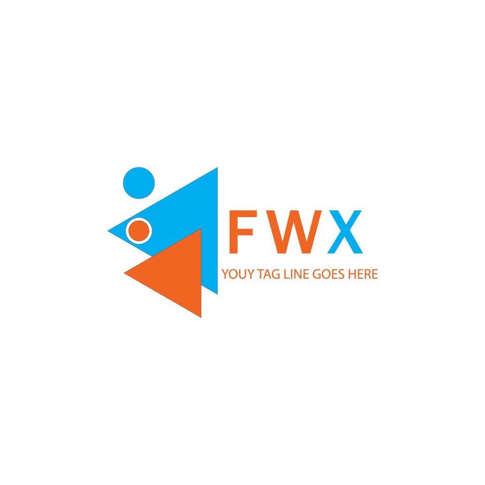 fwx letter logo creatief ontwerp met vectorafbeelding vector