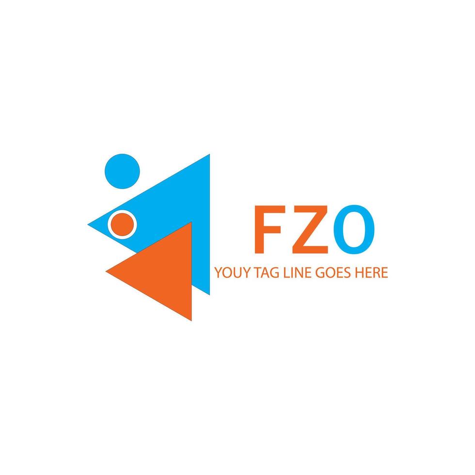 fzo letter logo creatief ontwerp met vectorafbeelding vector