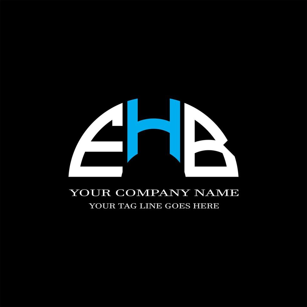 ehb letter logo creatief ontwerp met vectorafbeelding vector