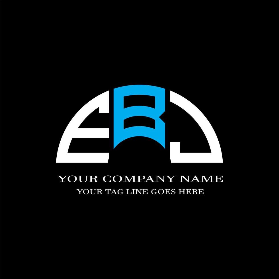 ebj letter logo creatief ontwerp met vectorafbeelding vector