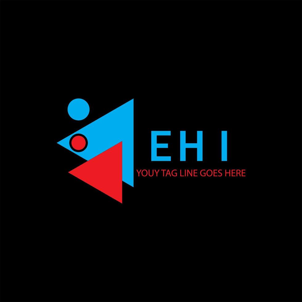 ehi letter logo creatief ontwerp met vectorafbeelding vector