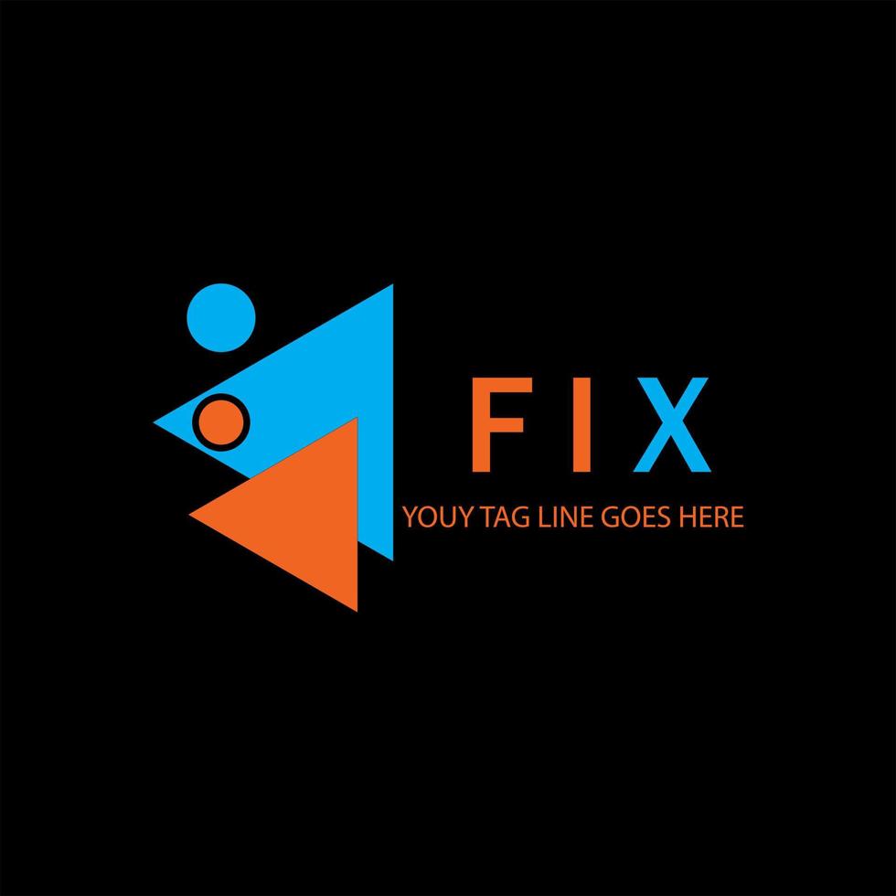 fix letter logo creatief ontwerp met vectorafbeelding vector