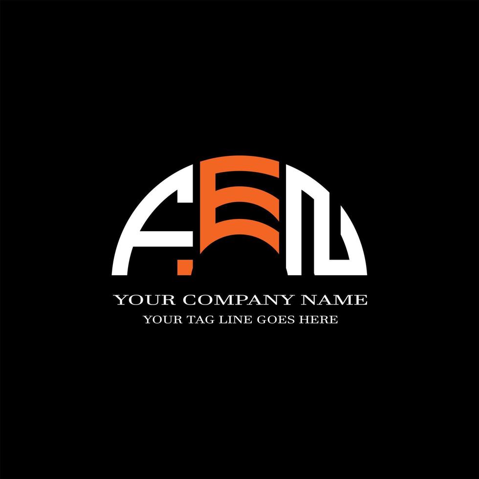 fen letter logo creatief ontwerp met vectorafbeelding vector