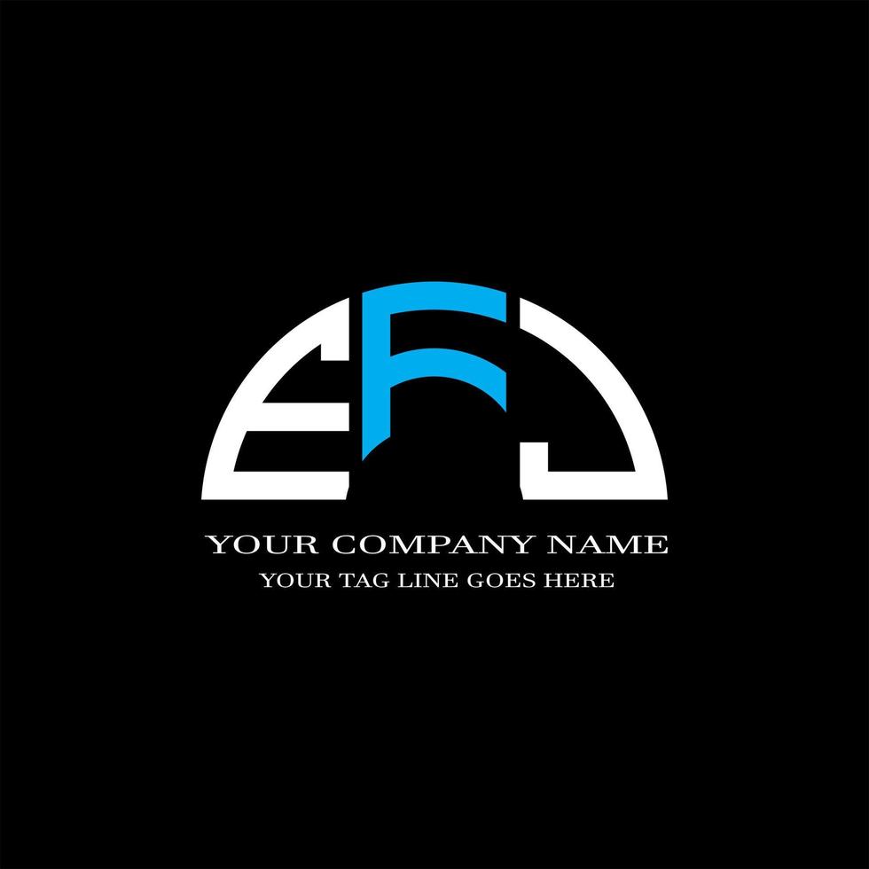 efj letter logo creatief ontwerp met vectorafbeelding vector