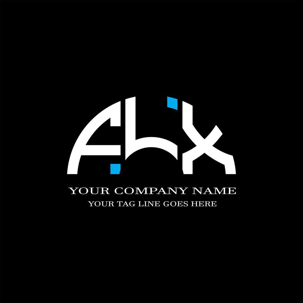 flx letter logo creatief ontwerp met vectorafbeelding vector