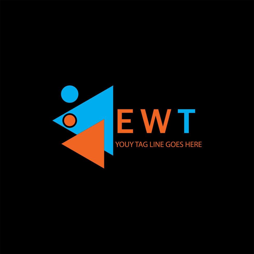 ewt letter logo creatief ontwerp met vectorafbeelding vector