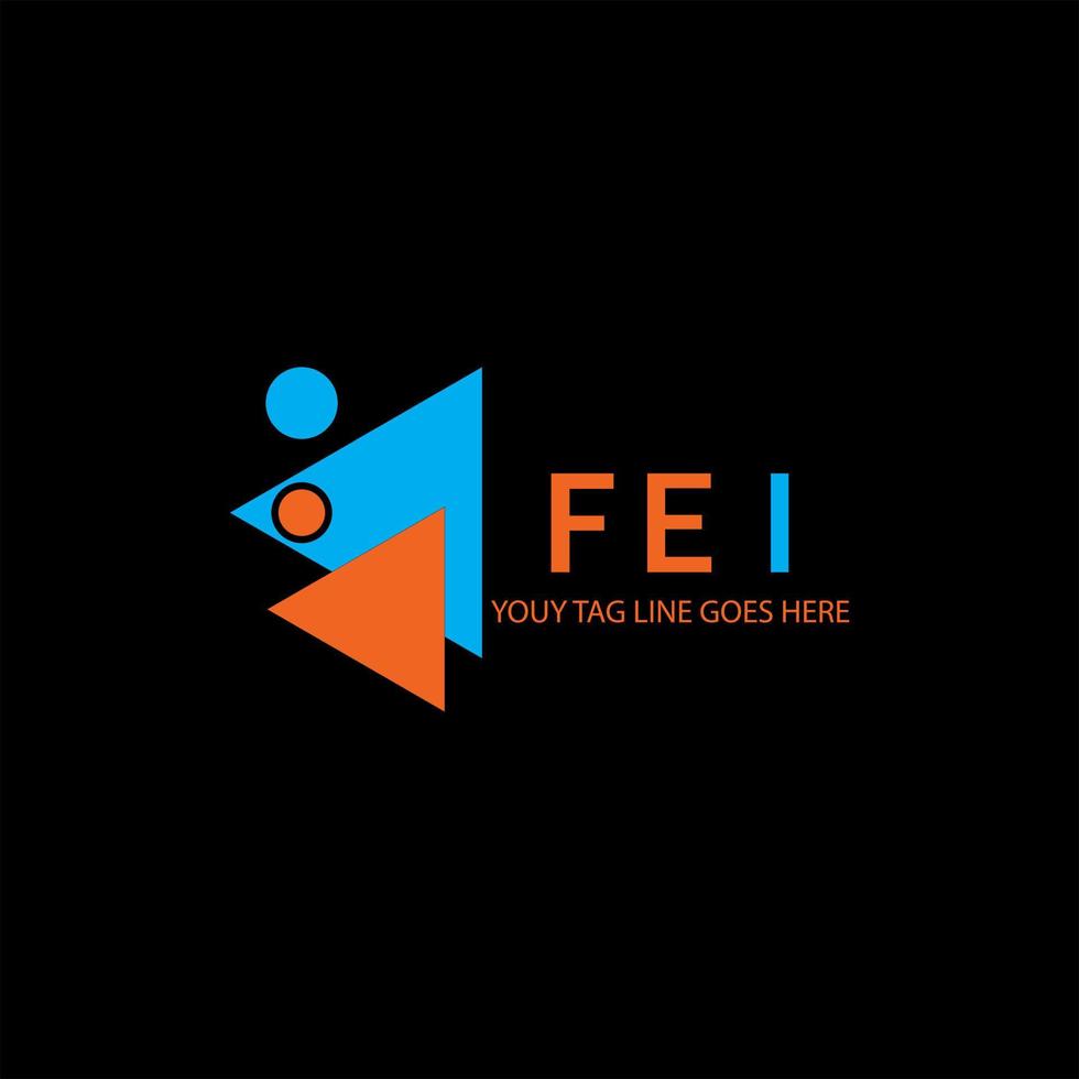 fei letter logo creatief ontwerp met vectorafbeelding vector