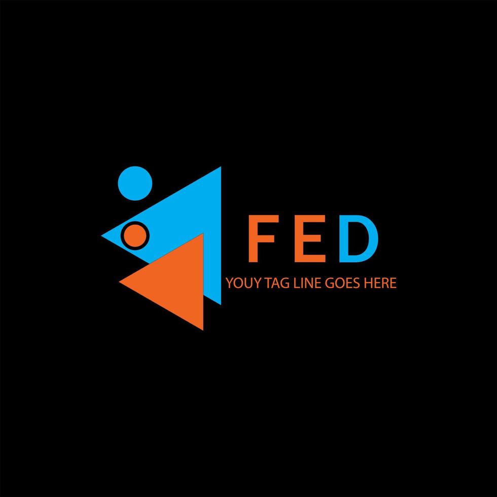 fed letter logo creatief ontwerp met vectorafbeelding vector