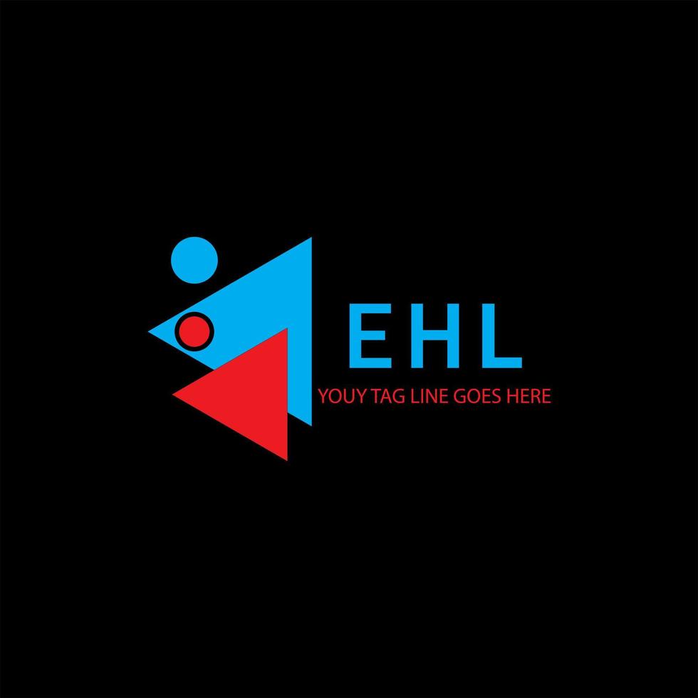 ehl letter logo creatief ontwerp met vectorafbeelding vector