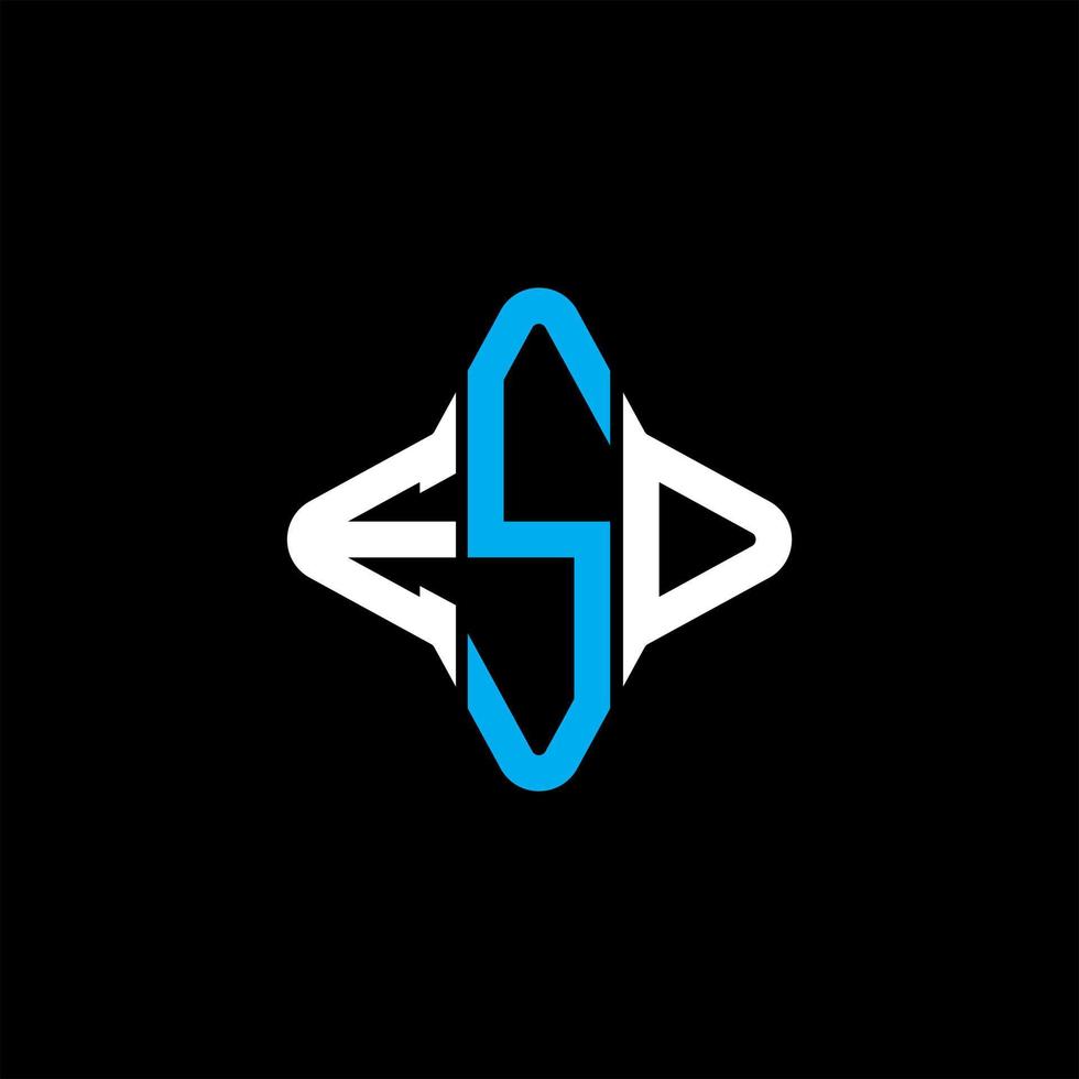 esd letter logo creatief ontwerp met vectorafbeelding vector
