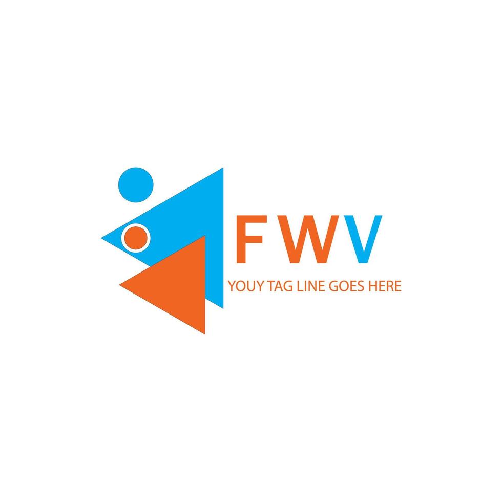 fwv letter logo creatief ontwerp met vectorafbeelding vector