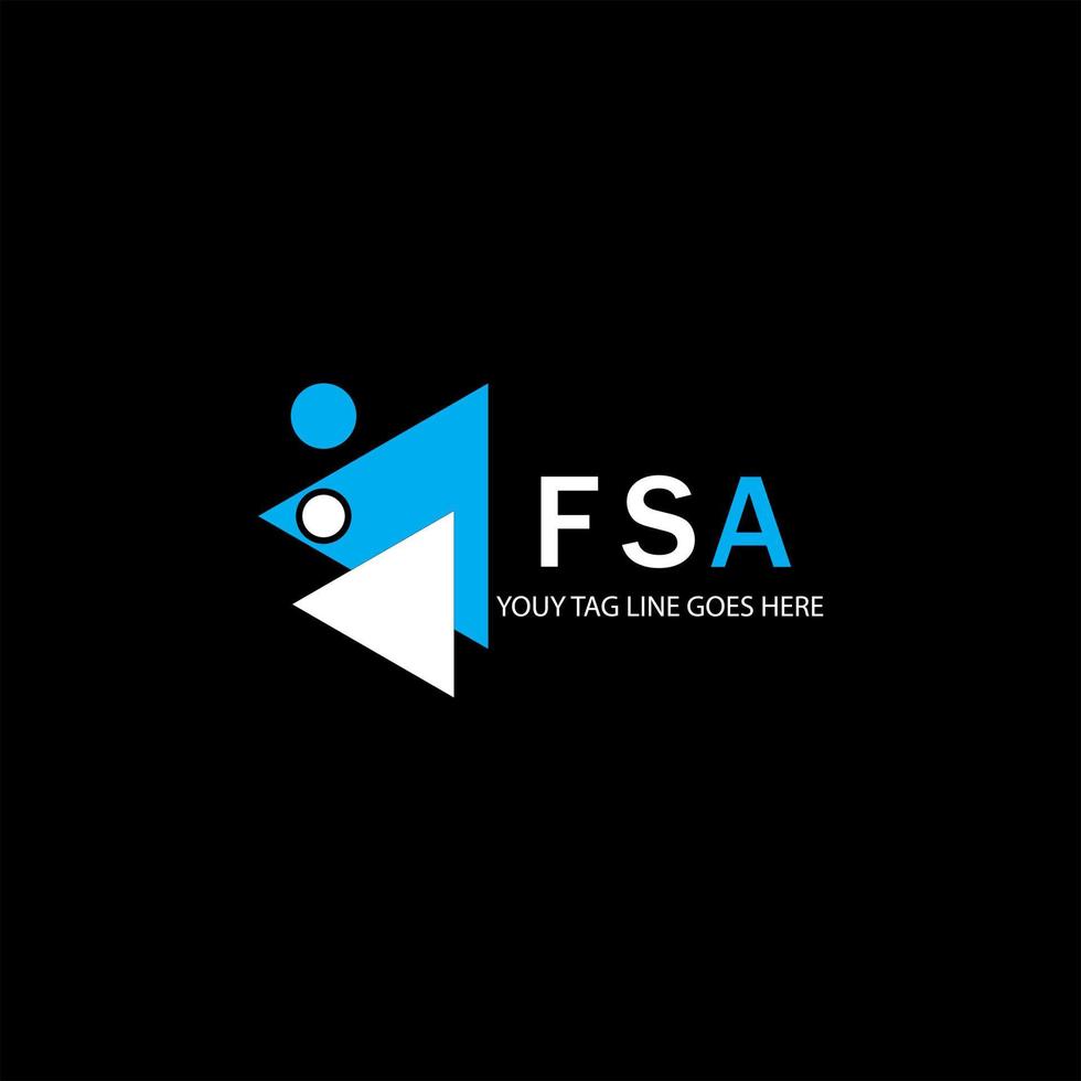 fsa letter logo creatief ontwerp met vectorafbeelding vector