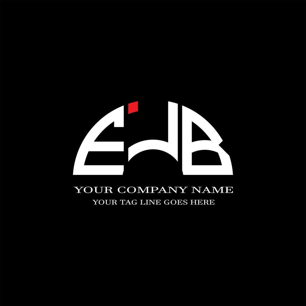 ejb letter logo creatief ontwerp met vectorafbeelding vector