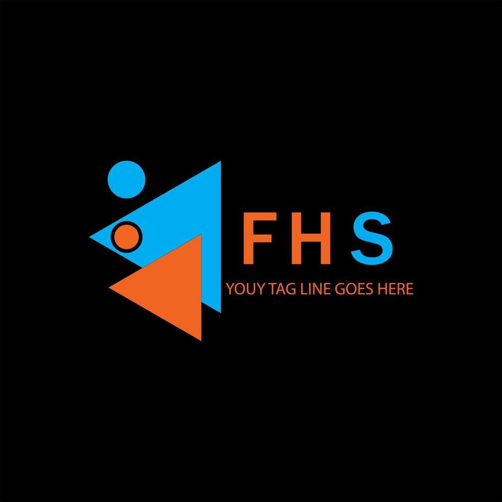 fhs letter logo creatief ontwerp met vectorafbeelding vector