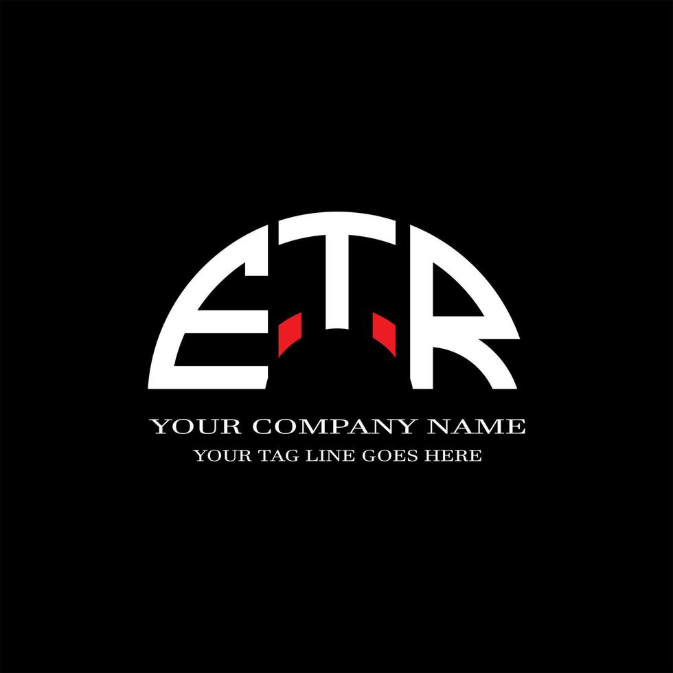 etr letter logo creatief ontwerp met vectorafbeelding vector