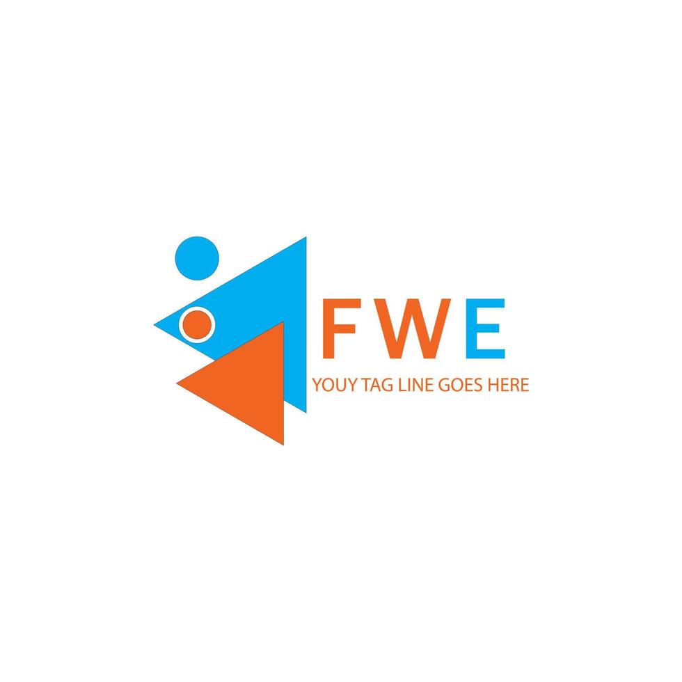 fwe letter logo creatief ontwerp met vectorafbeelding vector