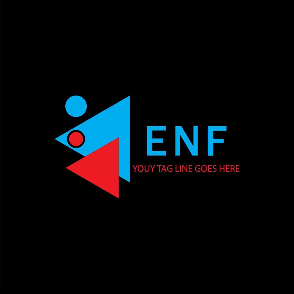 enf letter logo creatief ontwerp met vectorafbeelding vector