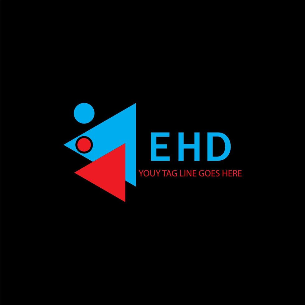 ehd letter logo creatief ontwerp met vectorafbeelding vector