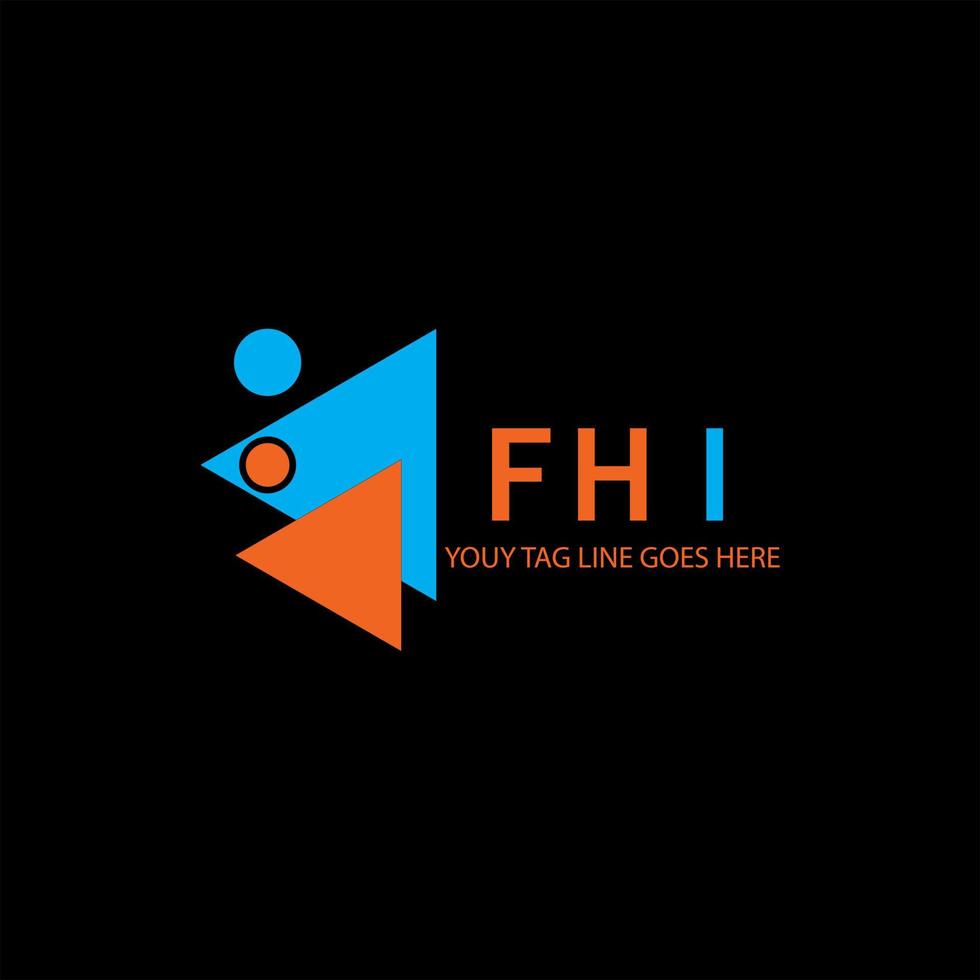 fhi letter logo creatief ontwerp met vectorafbeelding vector