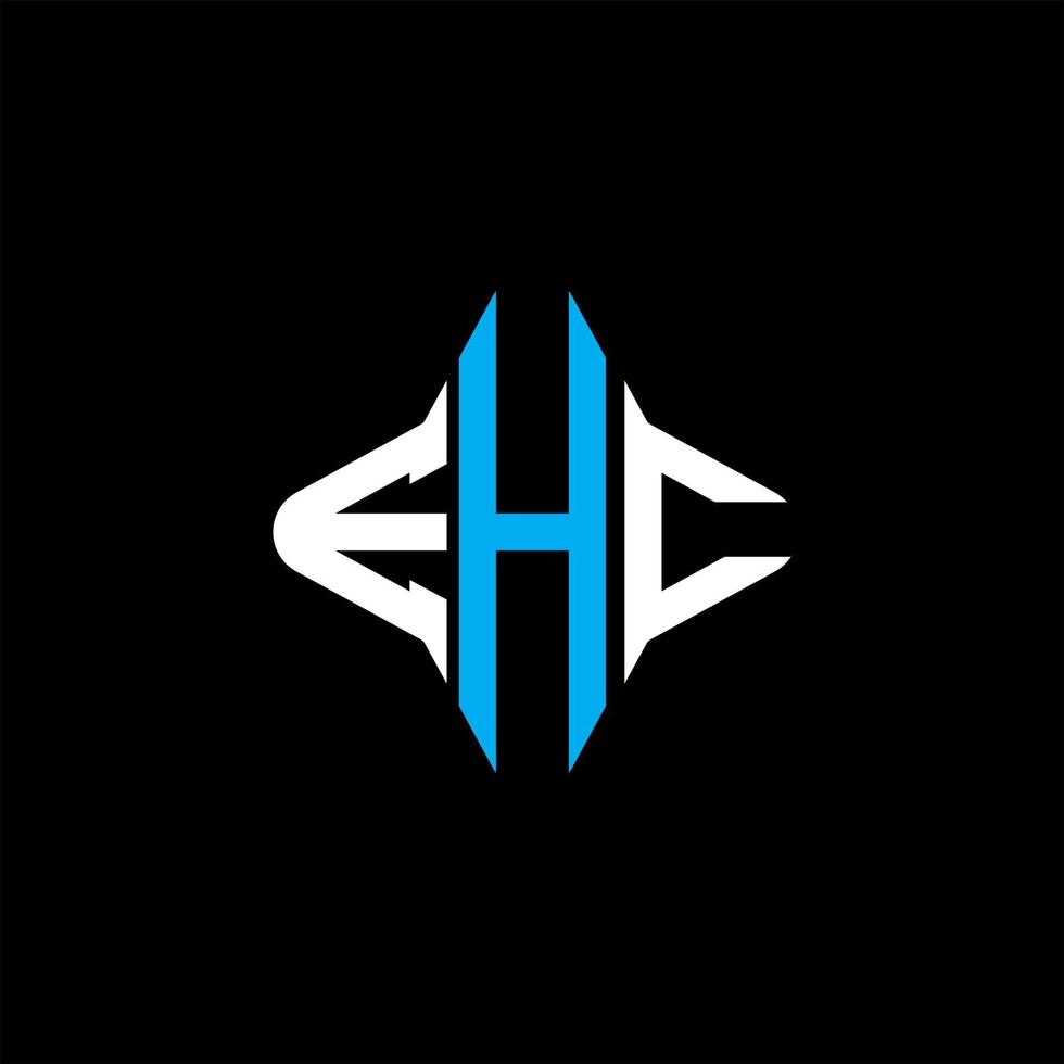 ehc letter logo creatief ontwerp met vectorafbeelding vector