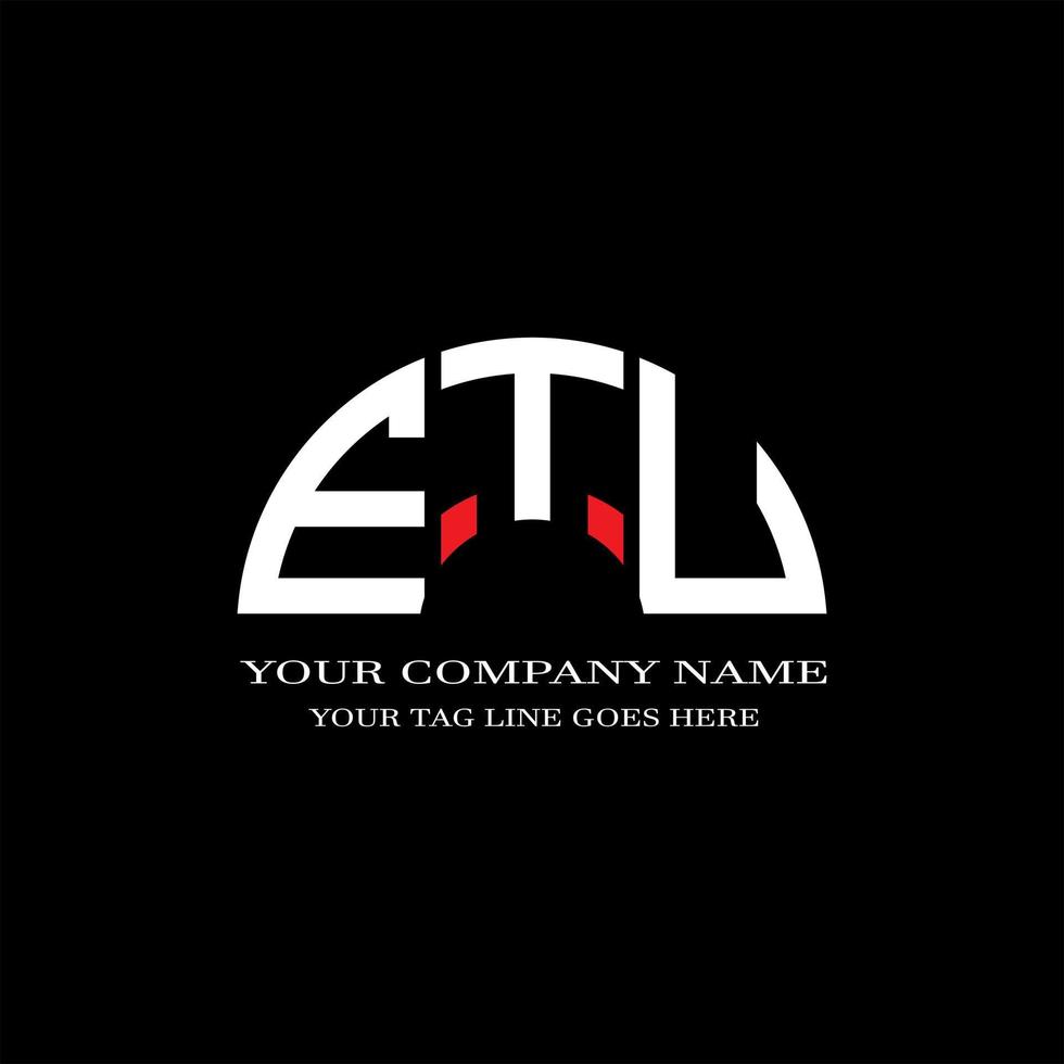 etu letter logo creatief ontwerp met vectorafbeelding vector