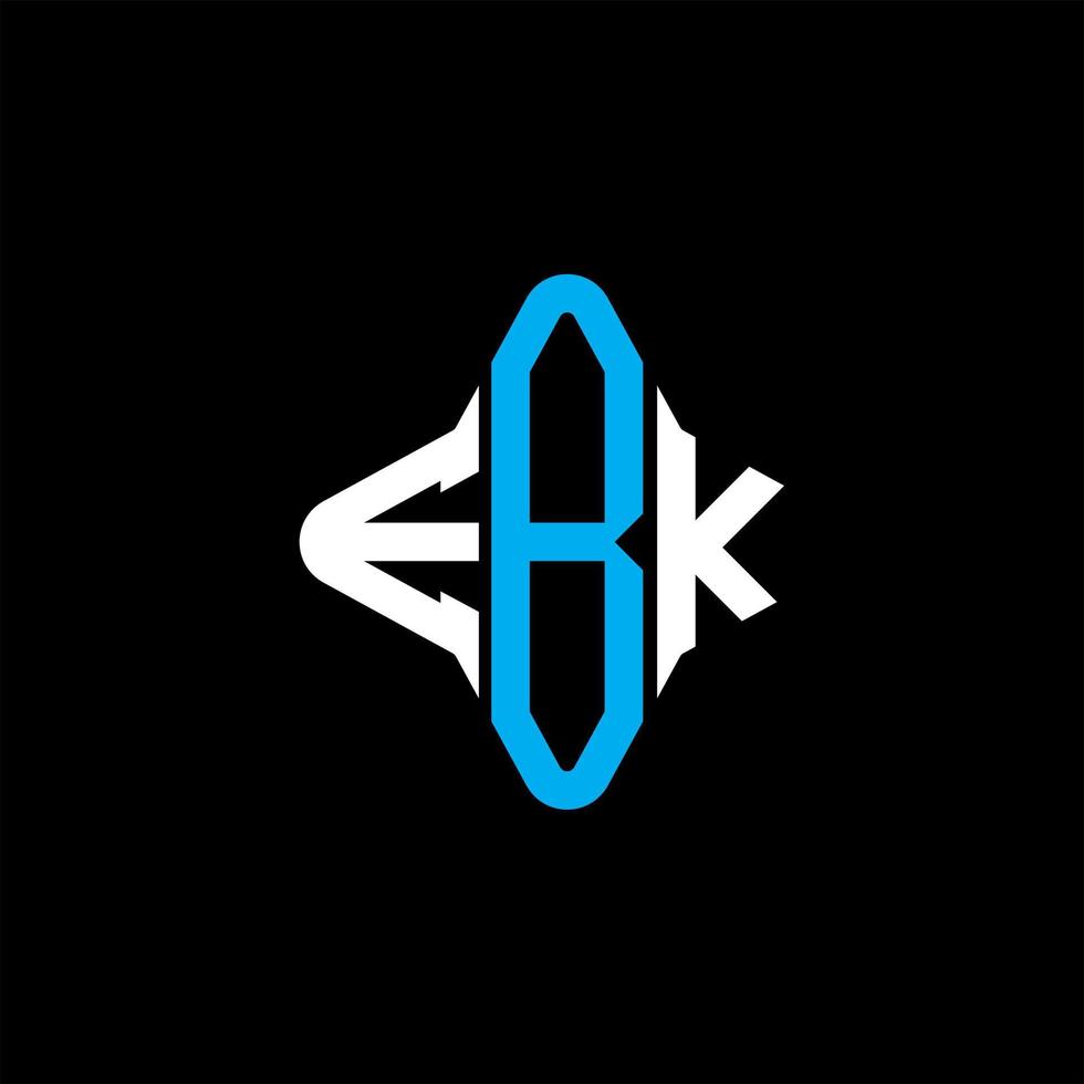 ebk letter logo creatief ontwerp met vectorafbeelding vector
