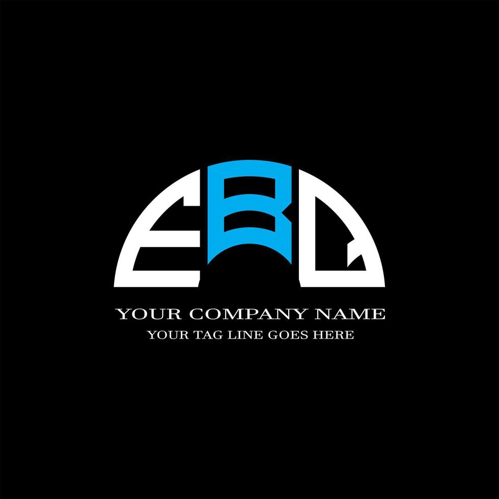 ebq letter logo creatief ontwerp met vectorafbeelding vector