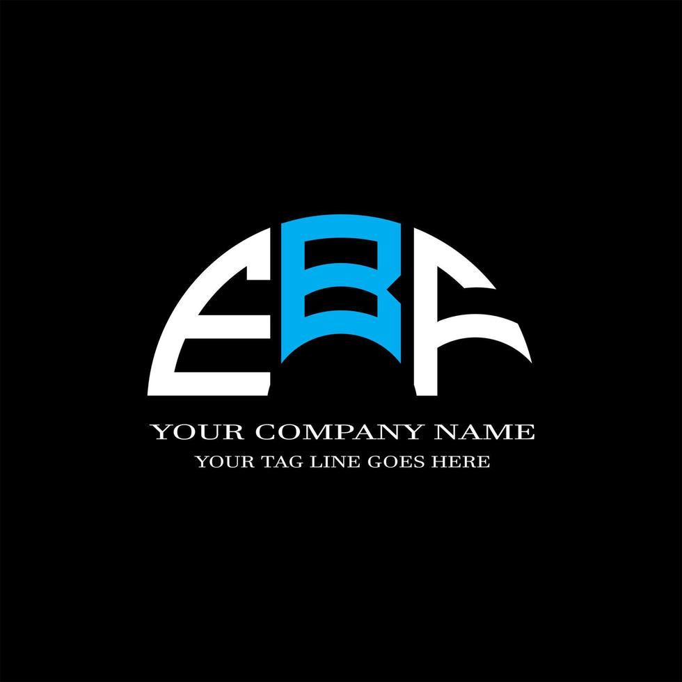 ebf letter logo creatief ontwerp met vectorafbeelding vector