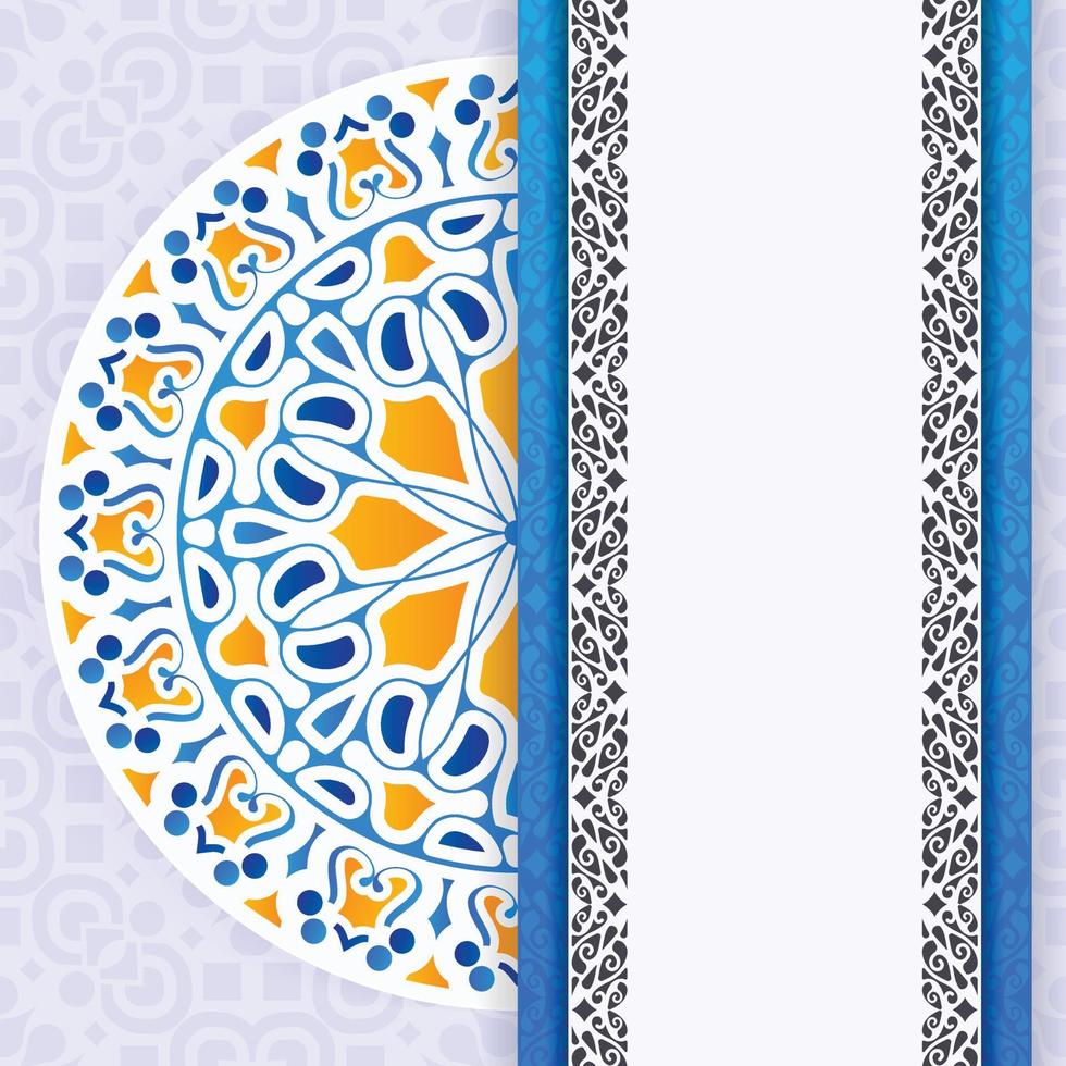 kleurrijke decoratieve mandala-achtergrond vector