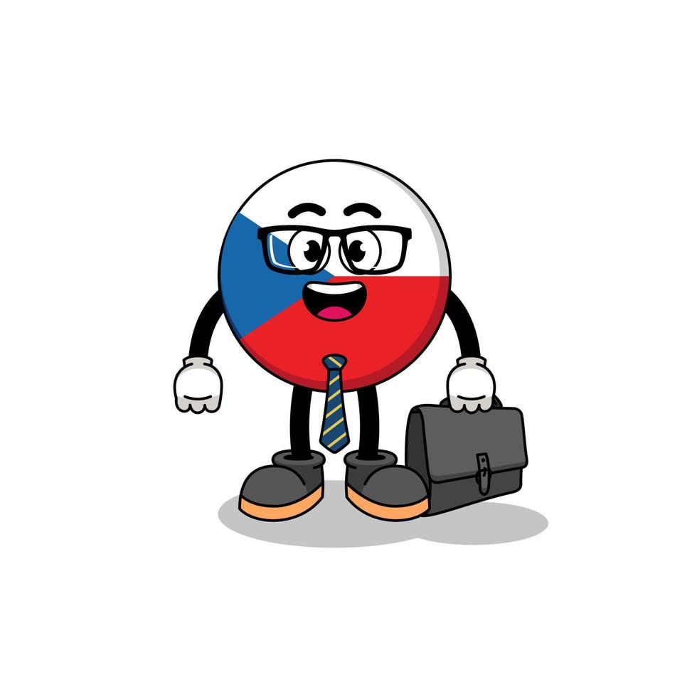 tsjechische republiek mascotte als zakenman vector