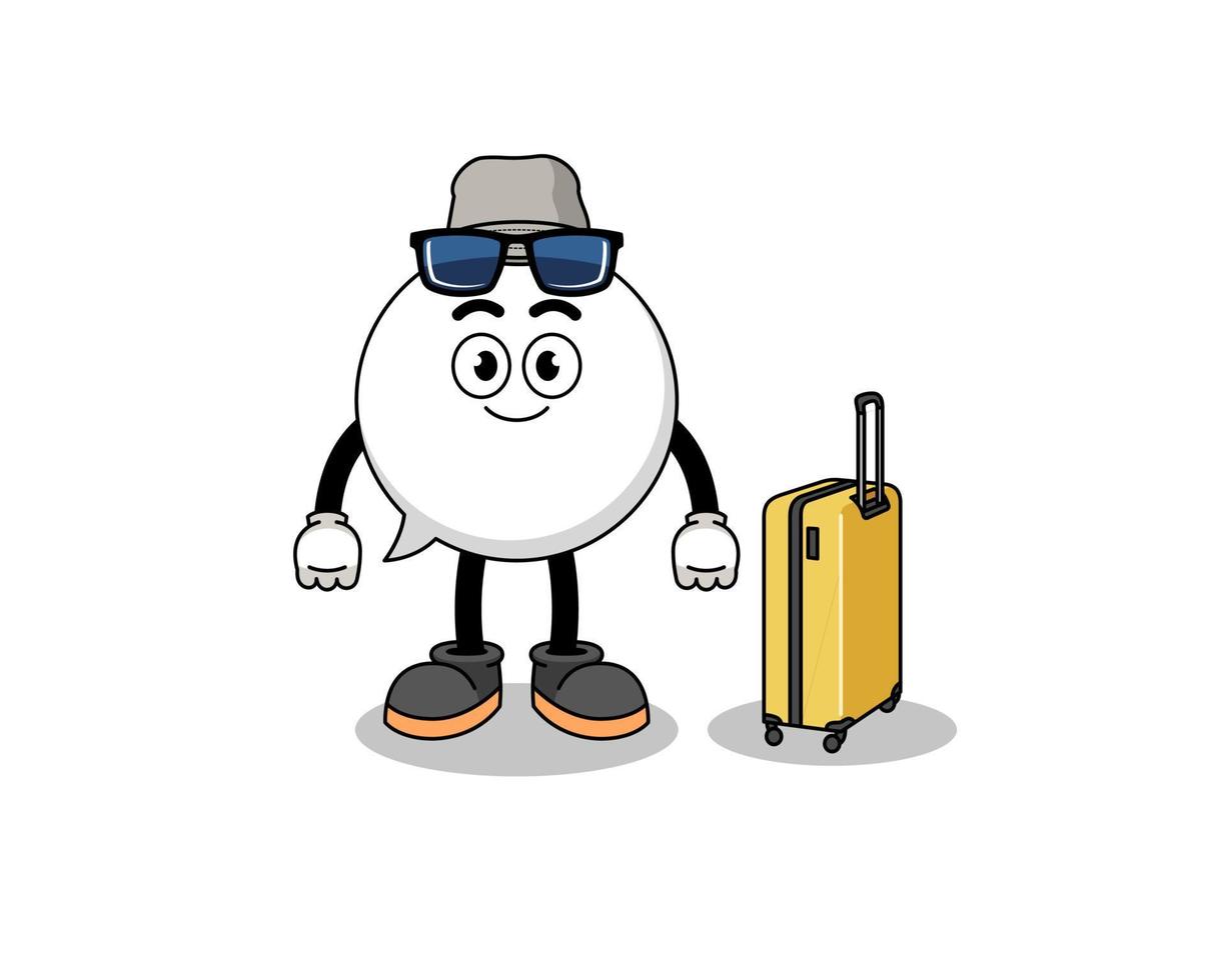 toespraak bubble mascotte doet vakantie vector