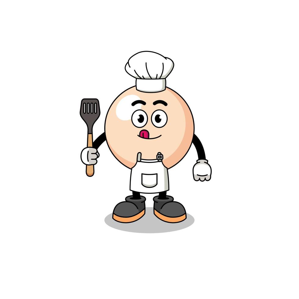 mascotteillustratie van parelchef vector