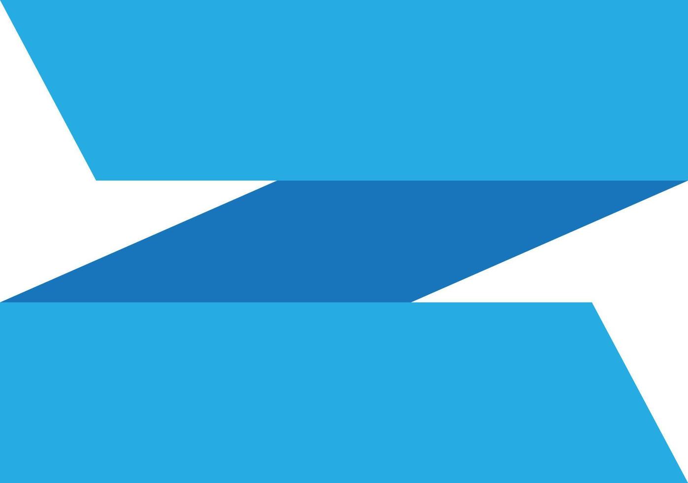 blauwe vaandel op witte achtergrond. blauw lint banner teken. vector