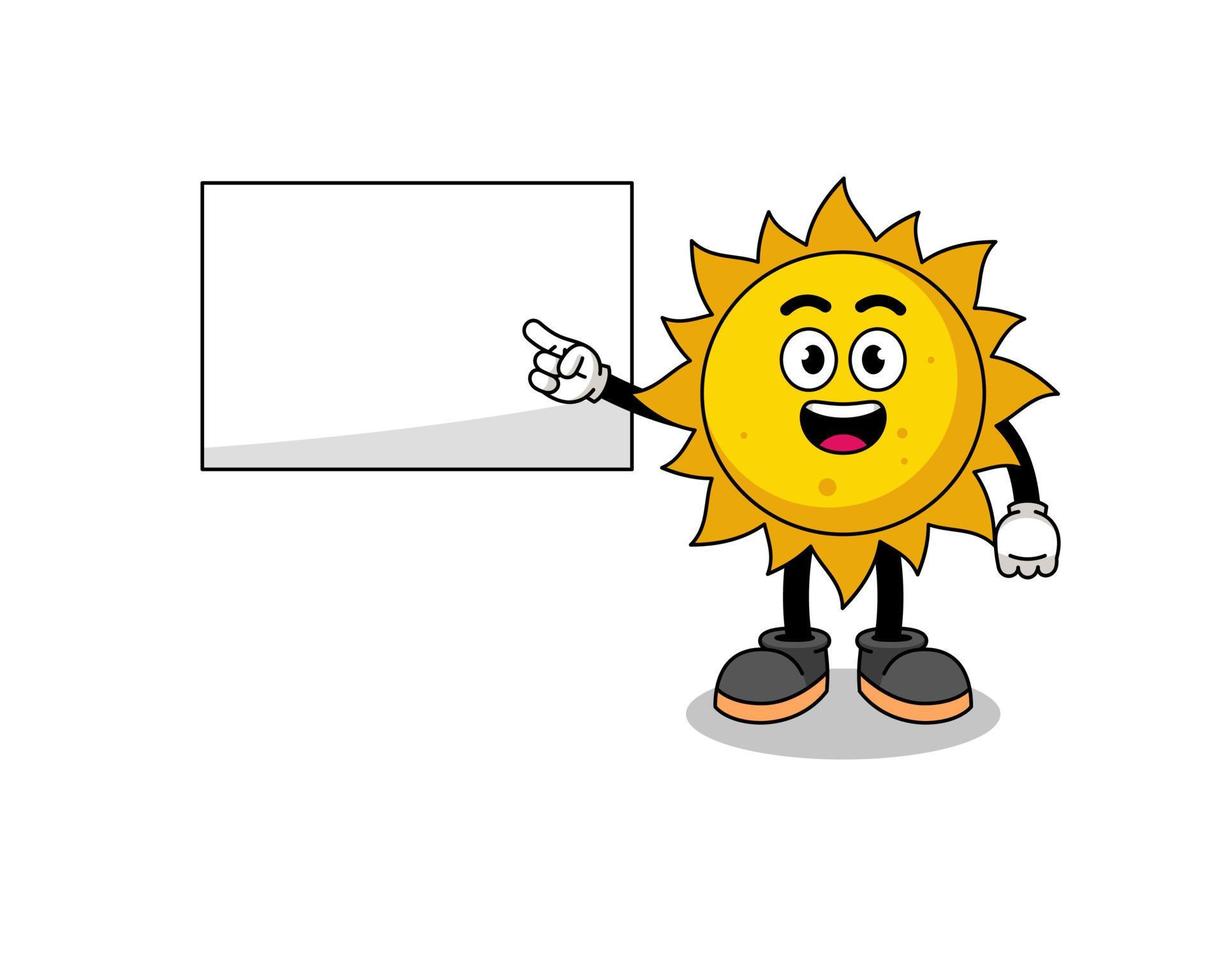 zon illustratie doet een presentatie vector