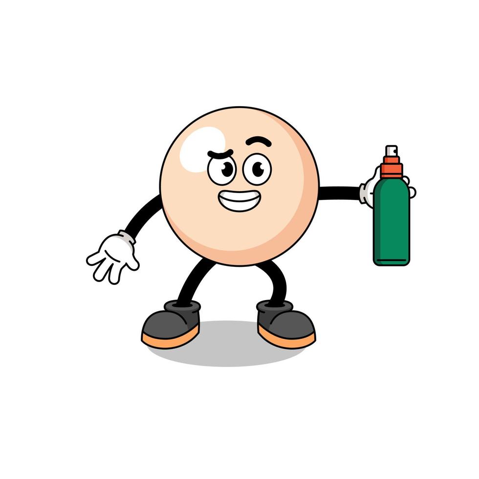 parel illustratie cartoon met muggenspray vector