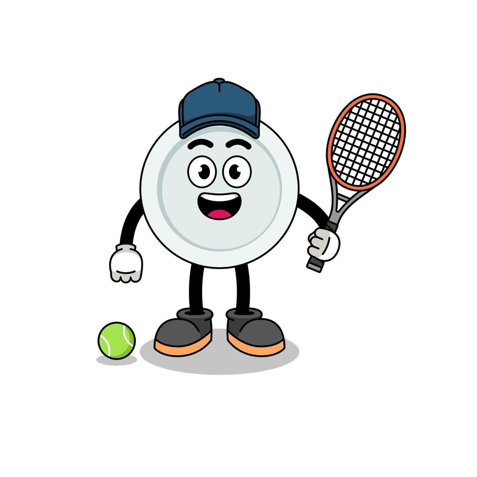 plaatillustratie als tennisser vector