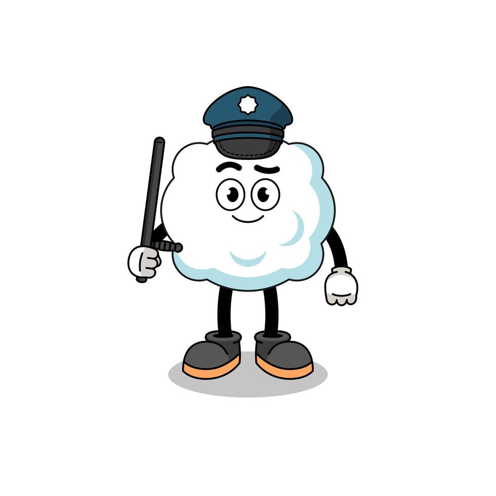 cartoonillustratie van wolkenpolitie vector