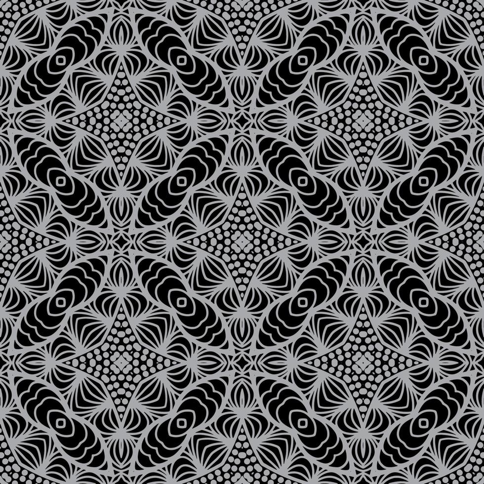 vector zwart grijs naadloos behang vintage patroon retro background