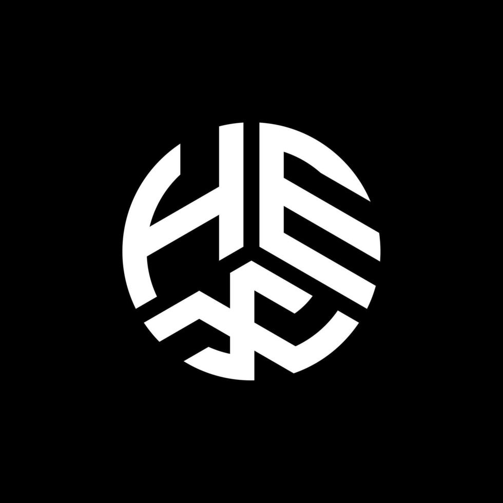 hex brief logo ontwerp op witte achtergrond. hex creatieve initialen brief logo concept. hex letter ontwerp. vector
