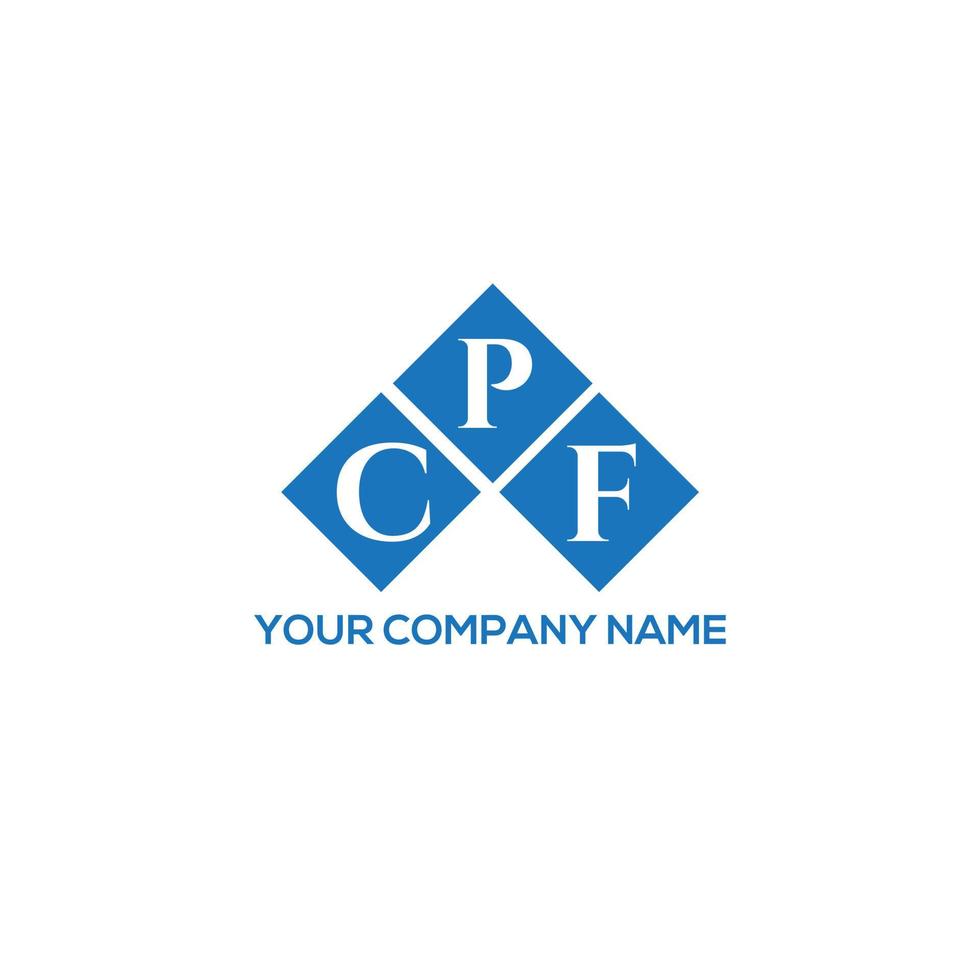. cpf creatieve initialen brief logo concept. cpf brief design.cpf brief logo ontwerp op witte achtergrond. cpf creatieve initialen brief logo concept. cpf-briefontwerp. vector