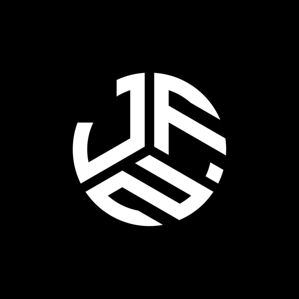 jfn brief logo ontwerp op zwarte achtergrond. jfn creatieve initialen brief logo concept. jfn brief ontwerp. vector