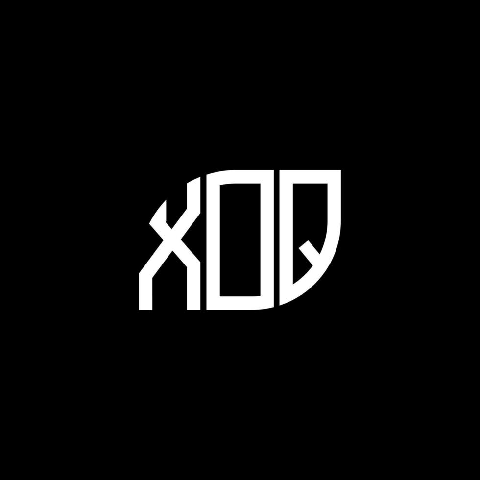 xoq brief logo ontwerp op zwarte achtergrond. xoq creatieve initialen brief logo concept. xoq brief ontwerp. vector