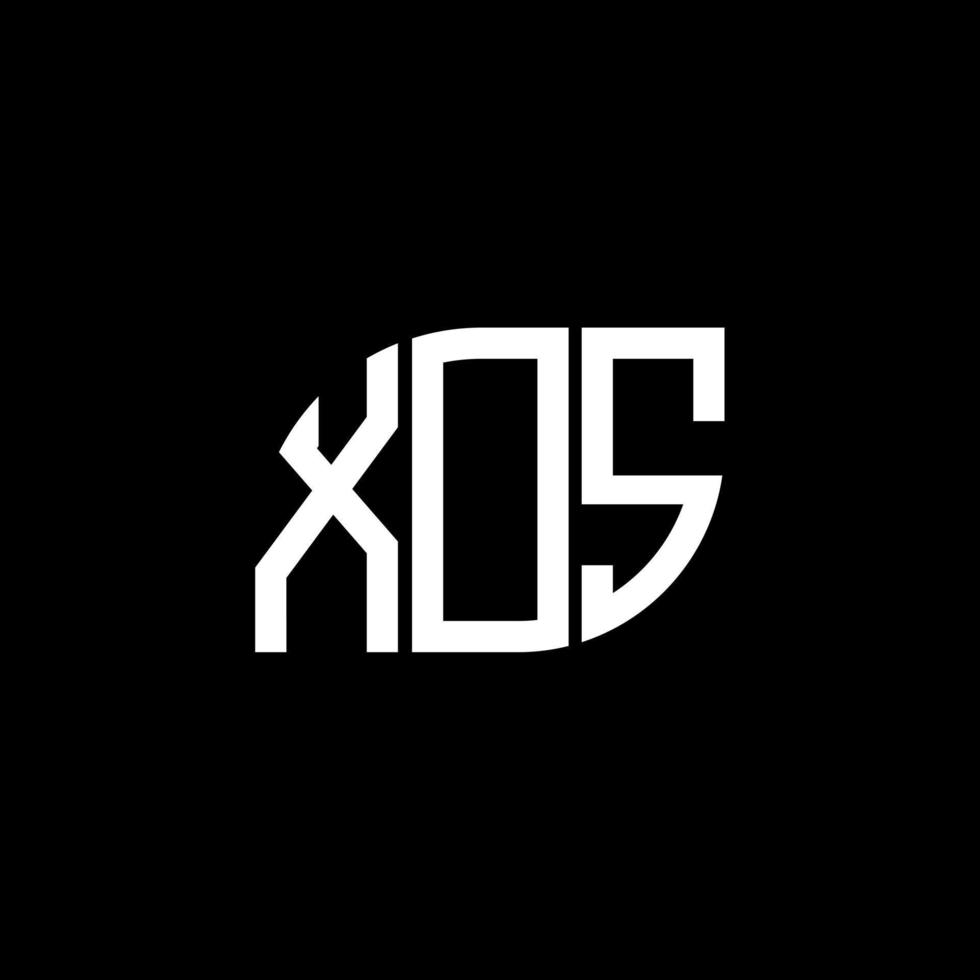 xos brief logo ontwerp op zwarte achtergrond. xos creatieve initialen brief logo concept. xos brief ontwerp. vector