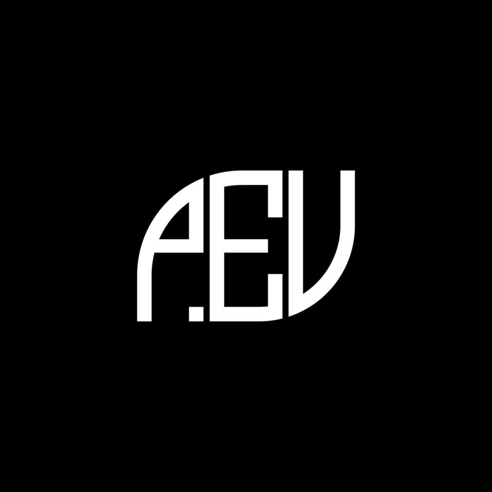 pev brief logo ontwerp op zwarte background.pev creatieve initialen brief logo concept.pev vector brief ontwerp.