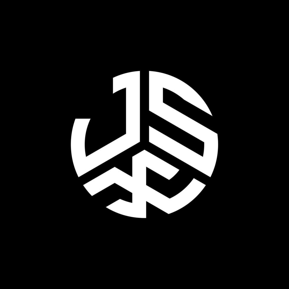 jsx brief logo ontwerp op zwarte achtergrond. jsx creatieve initialen brief logo concept. jsx-briefontwerp. vector